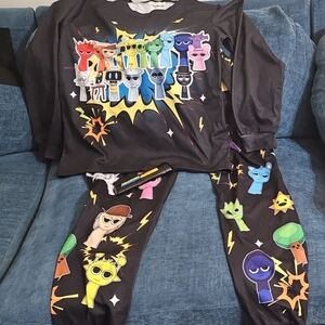 Sprunki Boys Size 10 Pajama Set, New, Never Worn!